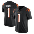 Odoa C.Bengals #1 Ja'Marr Chase Player Black Vapor Untouchable Limited Home Game Stitched Jerseys