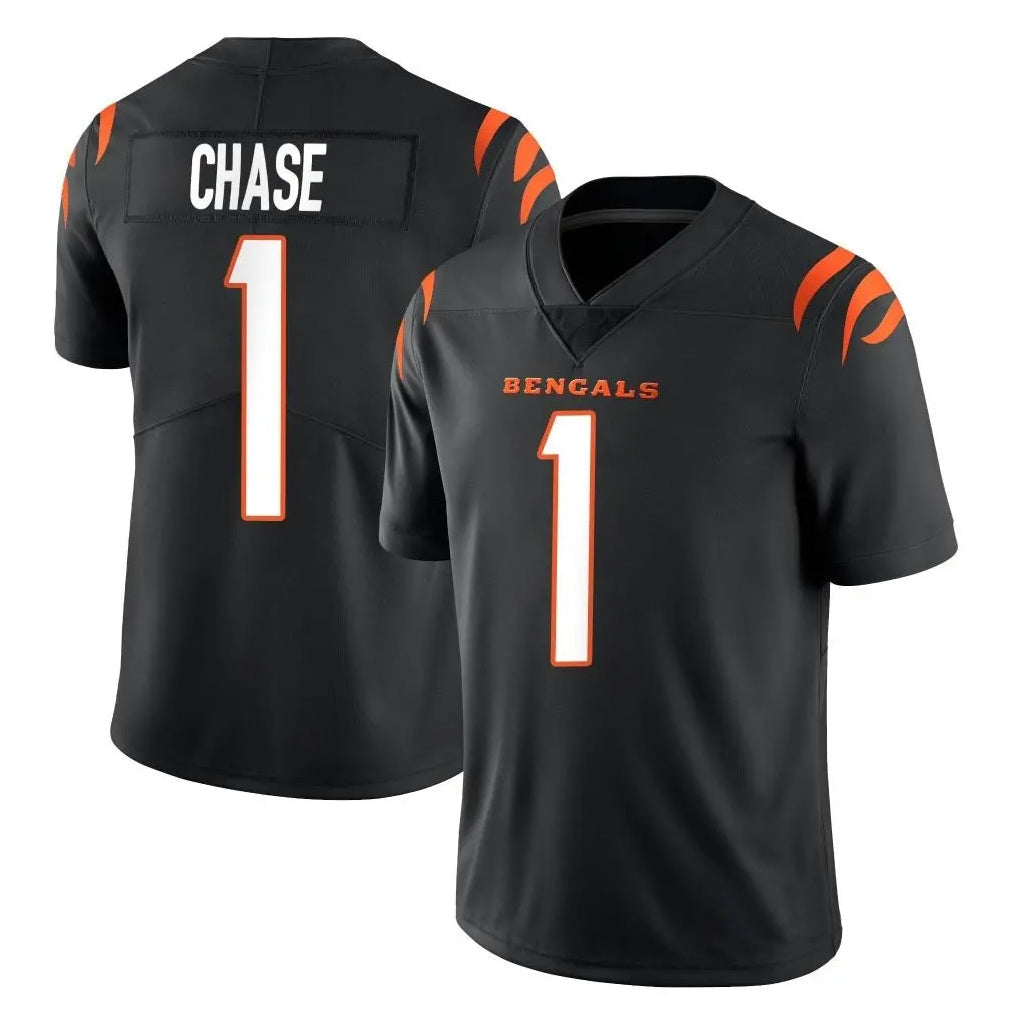 Odoa C.Bengals #1 Ja'Marr Chase Player Black Vapor Untouchable Limited Home Game Stitched Jerseys