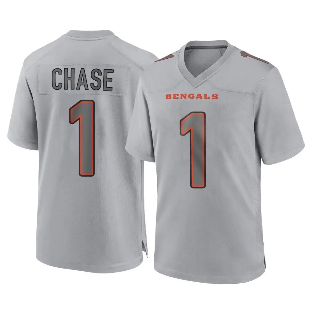 Odoa C.Bengals #1 Ja'Marr Chase Player Gray Atmosphere Fashion Game Stitched Jerseys