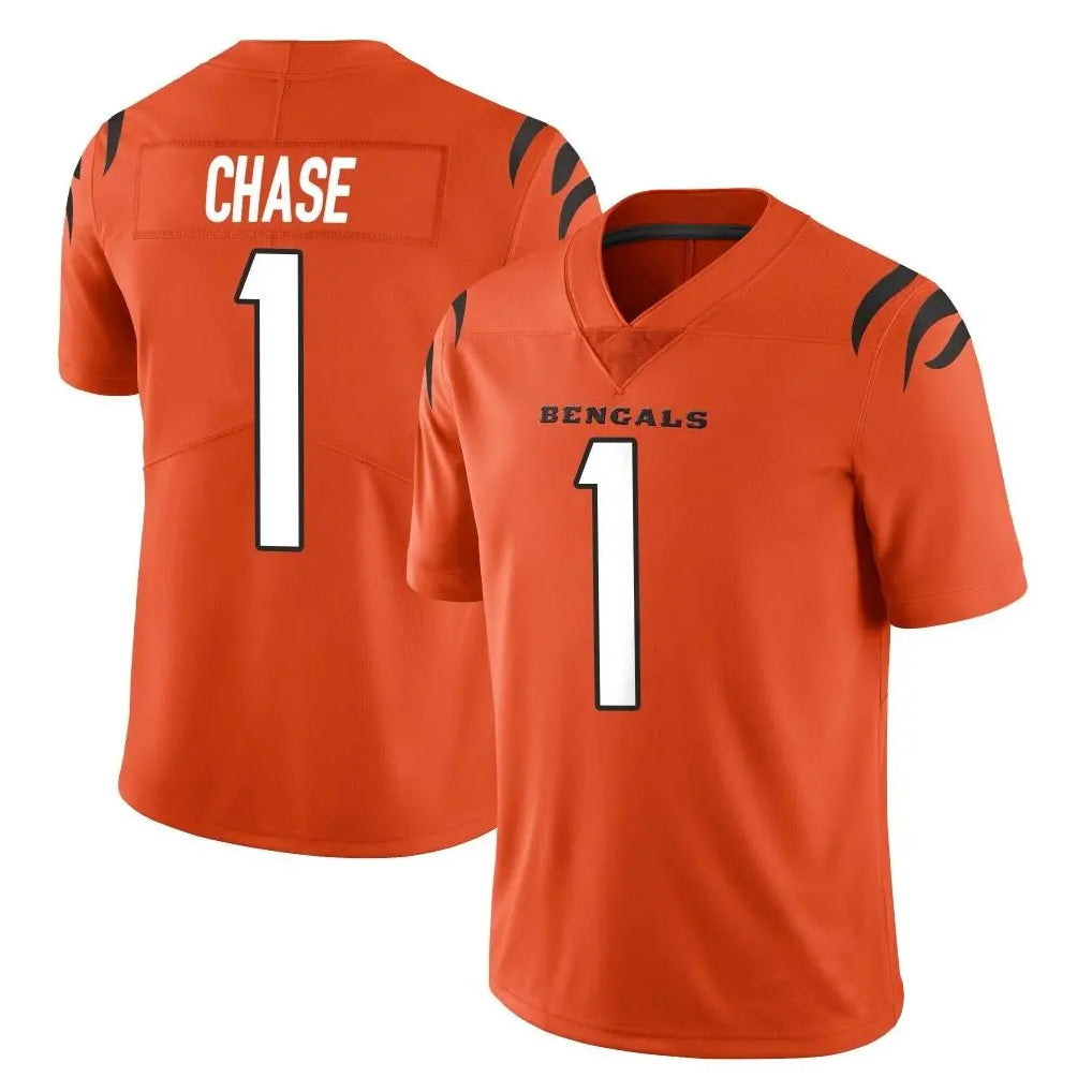 Odoa C.Bengals #1 Ja'Marr Chase Player Orange Vapor Untouchable Limited Home Game Stitched Jerseys