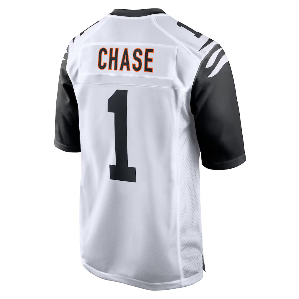 Odoa C.Bengals #1 Ja'Marr Chase Player White Alternate Home Game Stitched Jerseys