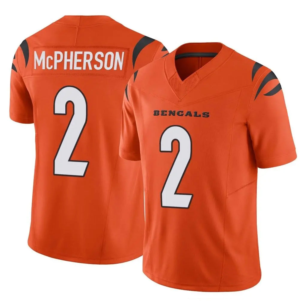 Odoa C.Bengals #2 Evan McPherson Player Orange Vapor F.U.S.E. Limited Home Game Stitched Jerseys