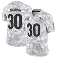 Odoa C.Bengals #30 Chase Brown Player Arctic Camo Salute to Service Limited Stitched Jerseys
