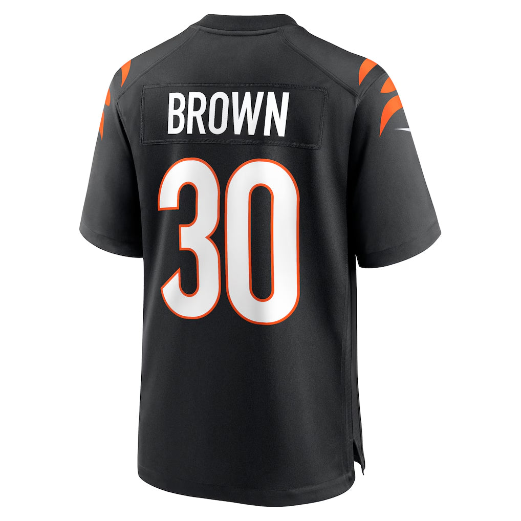 Odoa C.Bengals #30 Chase Brown Player Black Home Game  Stitched Jerseys