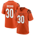 Odoa C.Bengals #30 Chase Brown Player Oramge Home Game Stitched Jerseys