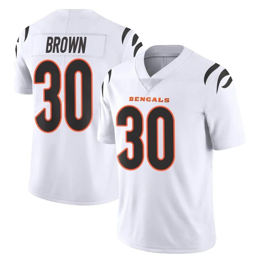 Odoa C.Bengals #30 Chase Brown Player White Vapor Untouchable Limited Home Game Stitched Jerseys