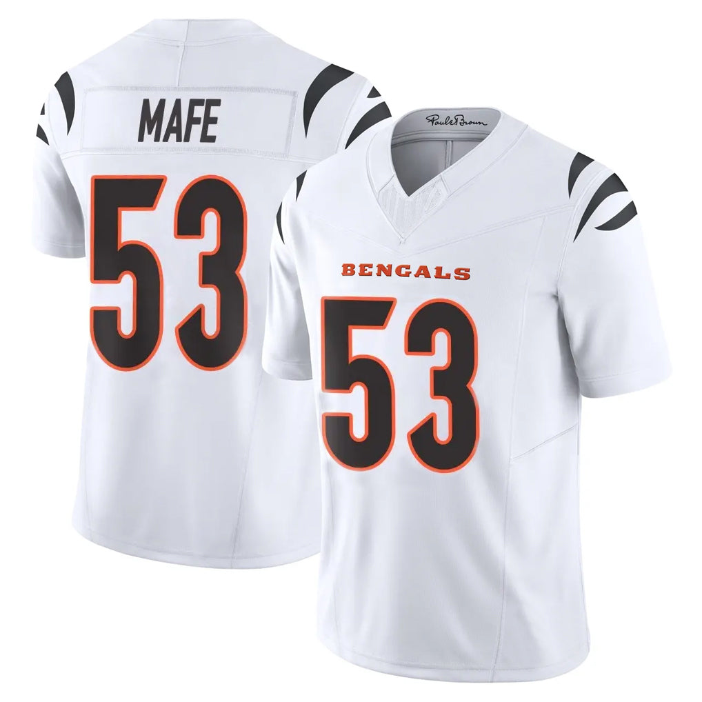 Odoa C.Bengals #53 Boye Mafe Player White Vapor F.U.S.E. Limited Home Game Stitched Jerseys
