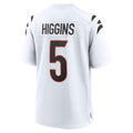 Odoa C.Bengals #5 Tee Higgins Player White Home Game Stitched Jerseys