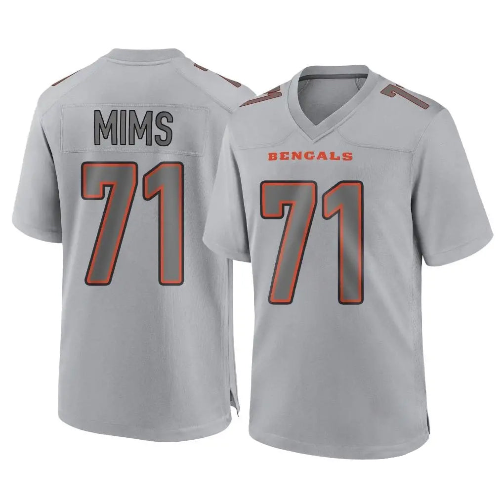 Odoa C.Bengals #71 Amarius Mims Player Gray Atmosphere Fashion Game Stitched Jerseys