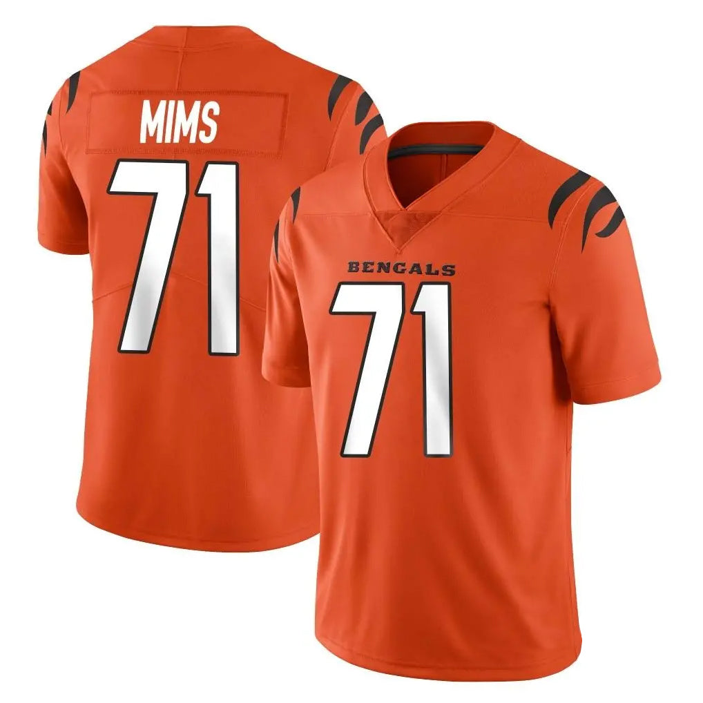 Odoa C.Bengals #71 Amarius Mims Player Orange Vapor Untouchable Limited Home Game Stitched Jerseys
