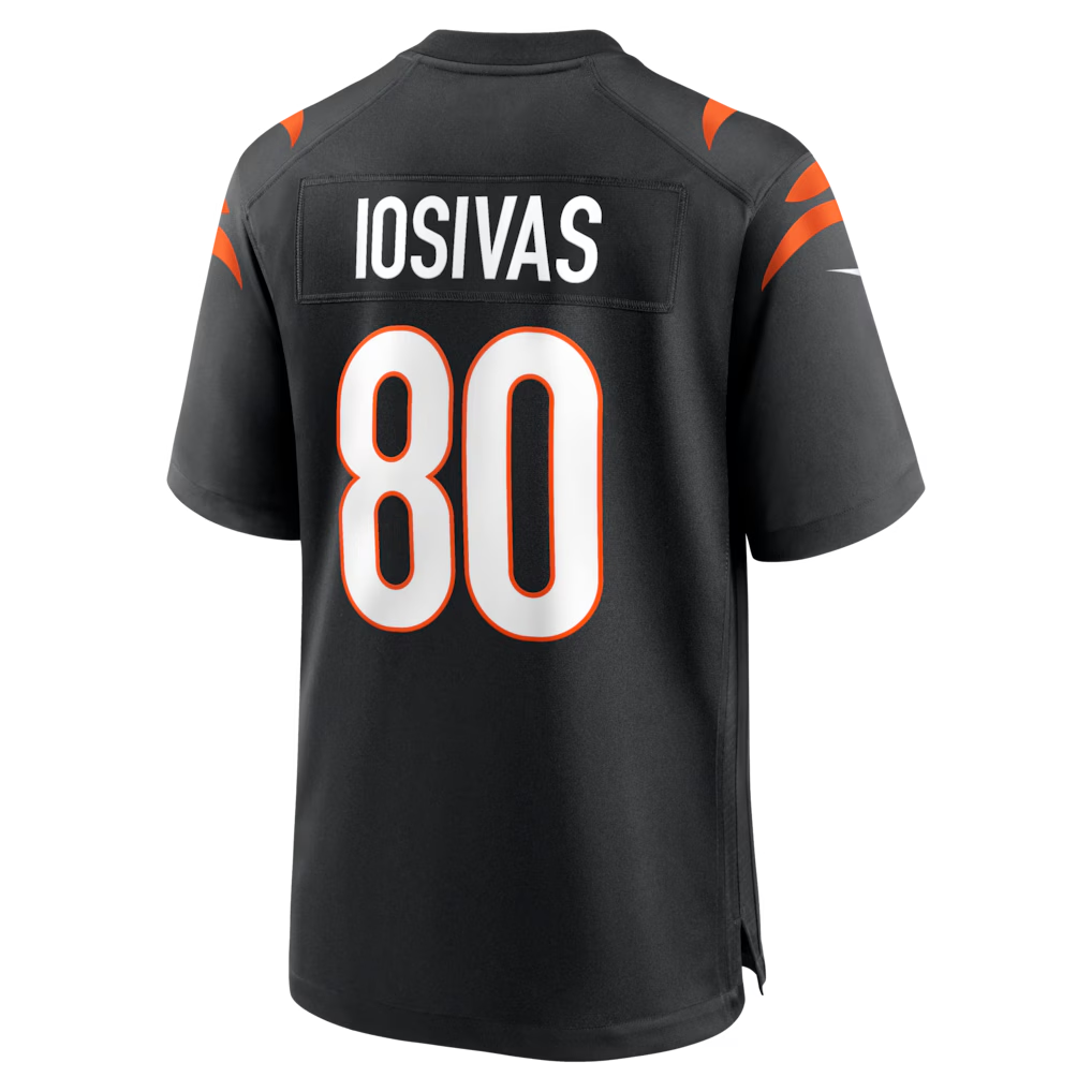 Odoa C.Bengals #80 Andrei Iosivas Black Team Game Stitched Jerseys