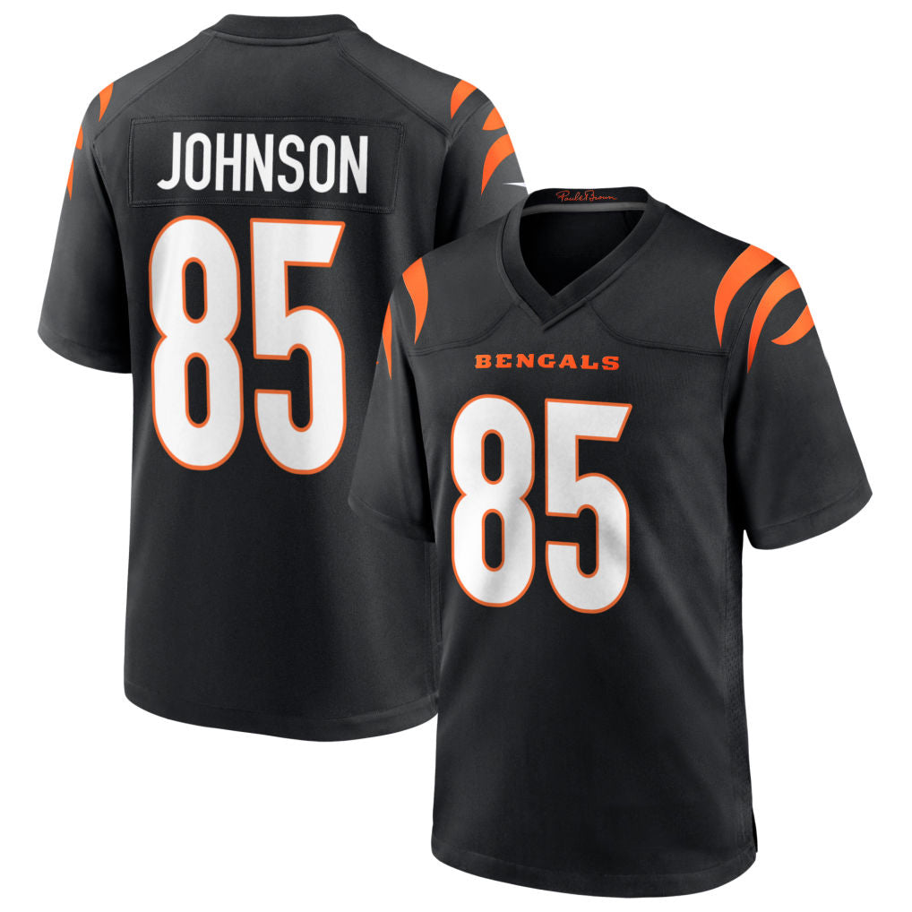 Odoa C.Bengals #85 Chad Johnson Player Black Home Game Stitched Jerseys