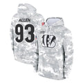 Odoa C.Bengals #93 Jonathan Allen Player Arctic Camo Salute to Service Pullover Hoodie Limited Stitched Jerseys