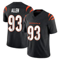 Odoa C.Bengals #93 Jonathan Allen Player Black Vapor F.U.S.E. Limited Home Game Stitched Jerseys