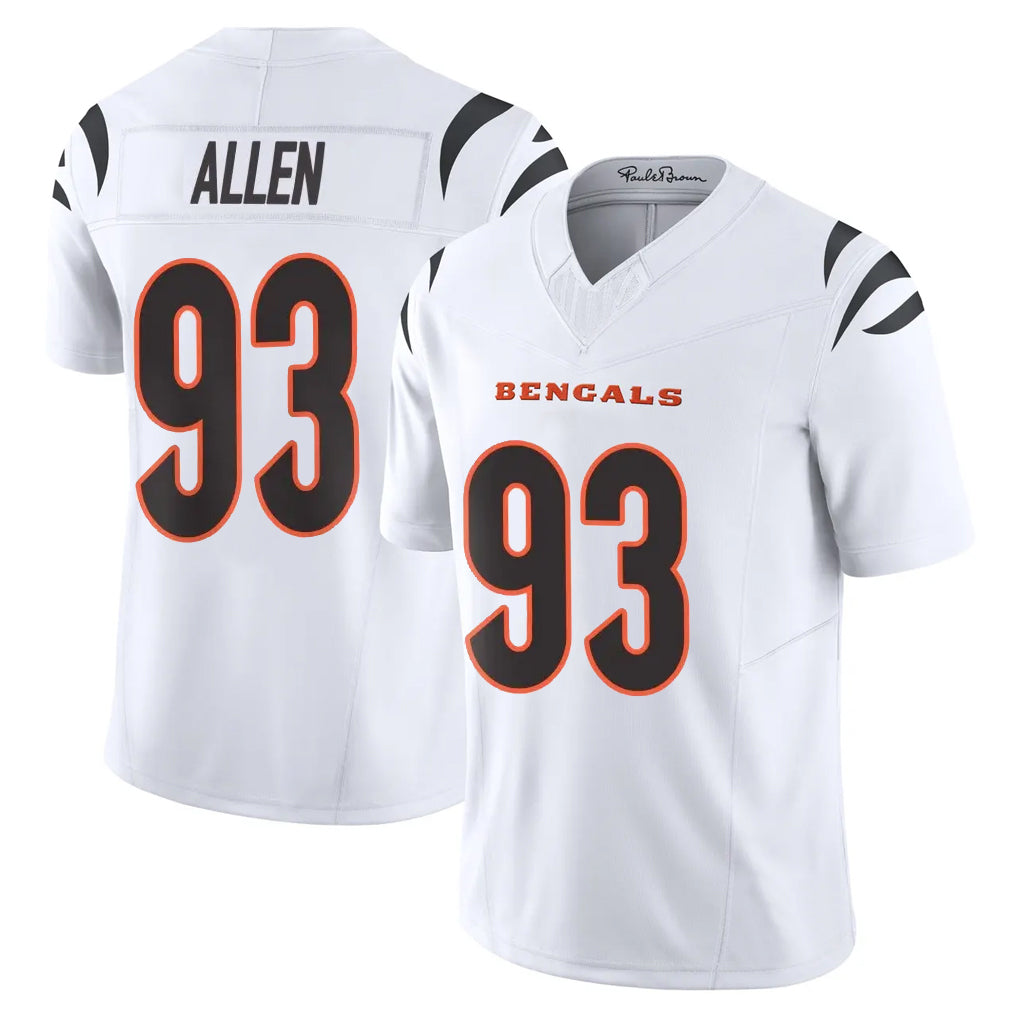 Odoa C.Bengals #93 Jonathan Allen Player White Vapor F.U.S.E. Limited Home Game Stitched Jerseys