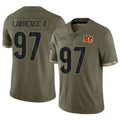 Odoa C.Bengals #97 Dexter Lawrence II Player Olive Salute to Service Limited Game Stitched Jerseys