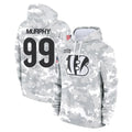 Odoa C.Bengals #99 Myles Murphy Player Arctic Camo Salute to Service Pullover Hoodie Limited Stitched Jerseys