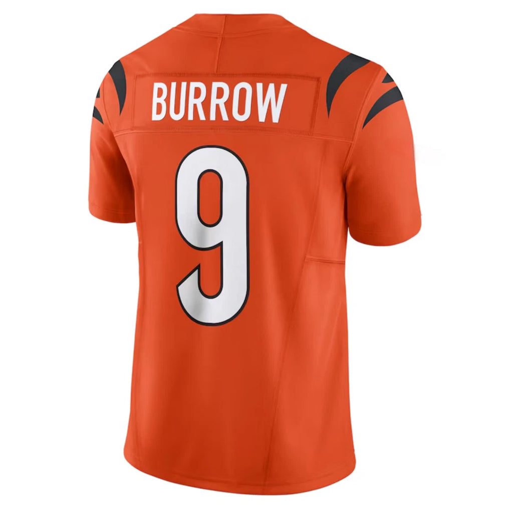 Odoa C.Bengals #9 Joe Burrow Player Orange Vapor F.U.S.E. Limited Stitched Jerseys
