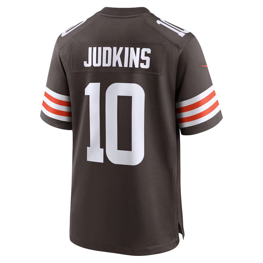Odoa C.Browns #10 Quinshon Judkins Brown 2025 Draft Game Stitched Jerseys