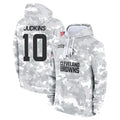 Odoa C.Browns #10 Quinshon Judkins Player Arctic Camo Salute to Service Hoodies Limited Game Stitched Jerseys