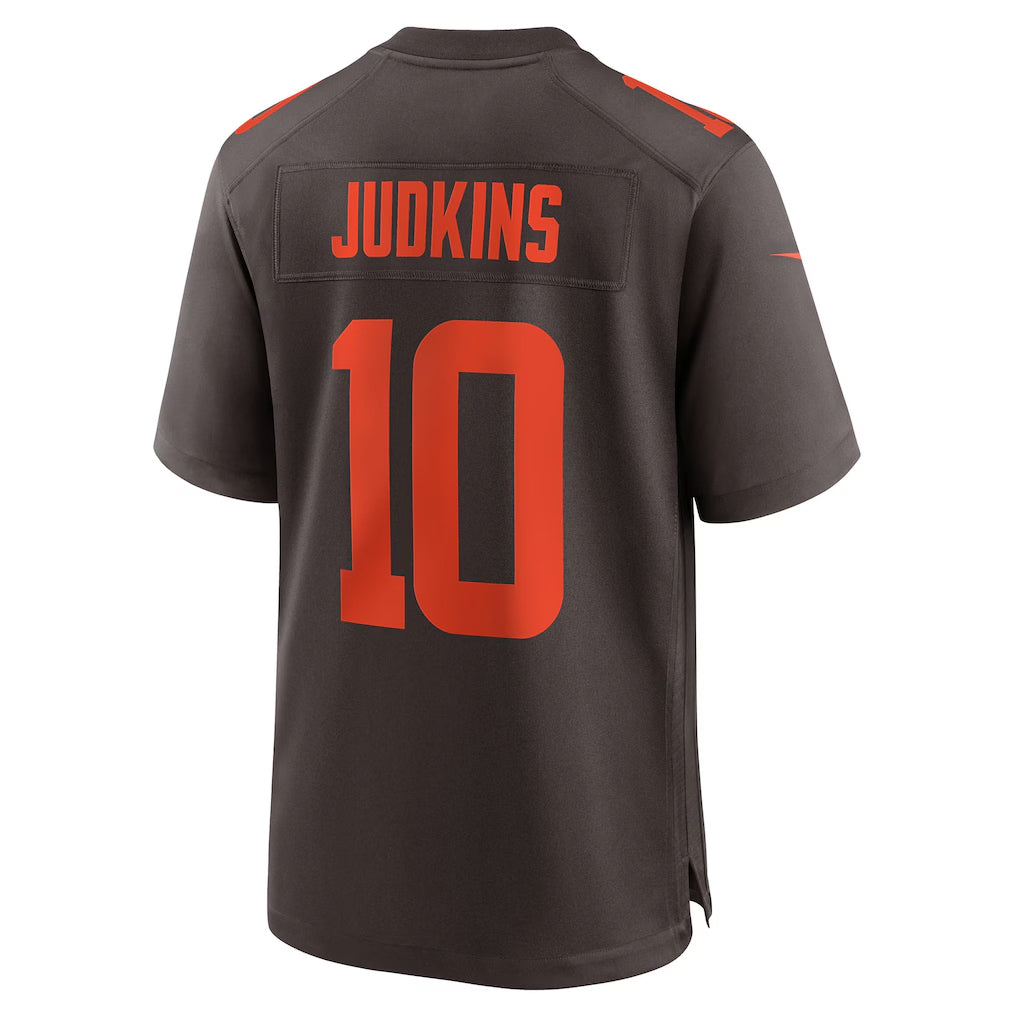 Odoa C.Browns #10 Quinshon Judkins Player Brown Game Stitched Jerseys