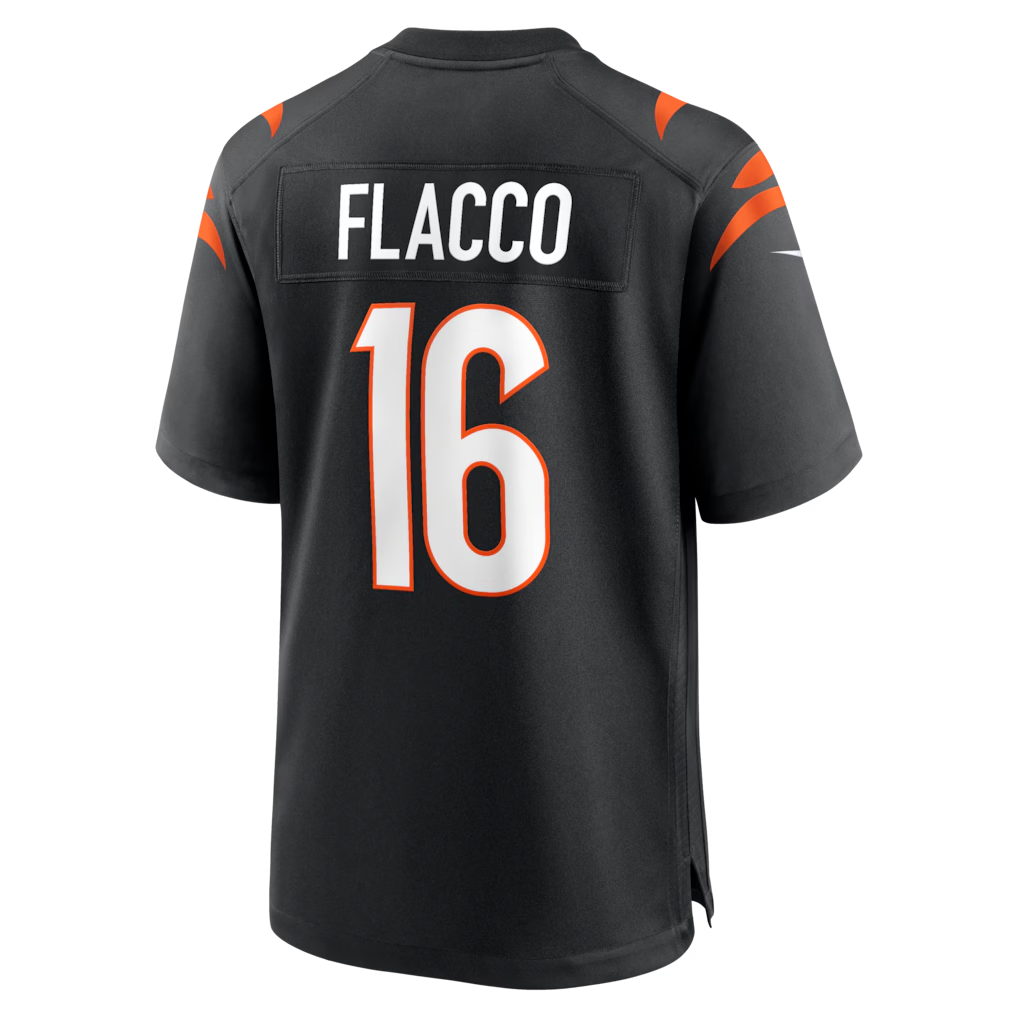 Odoa C.Bengals #16 Bengals Joe Flacco Black Team Game Stitched Jerseys