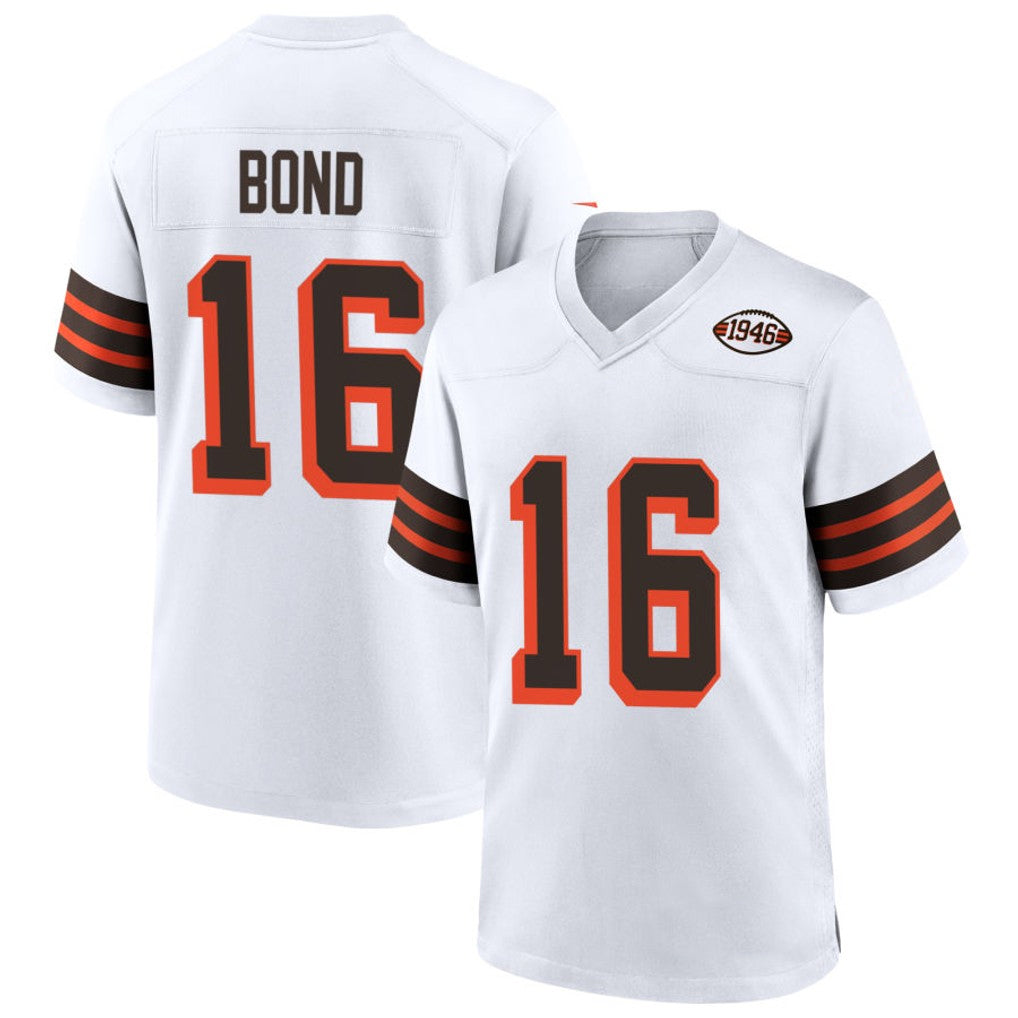 Odoa C.Browns #16 Isaiah Bond Player 1946 Collection Alternate White Stitched Jerseys