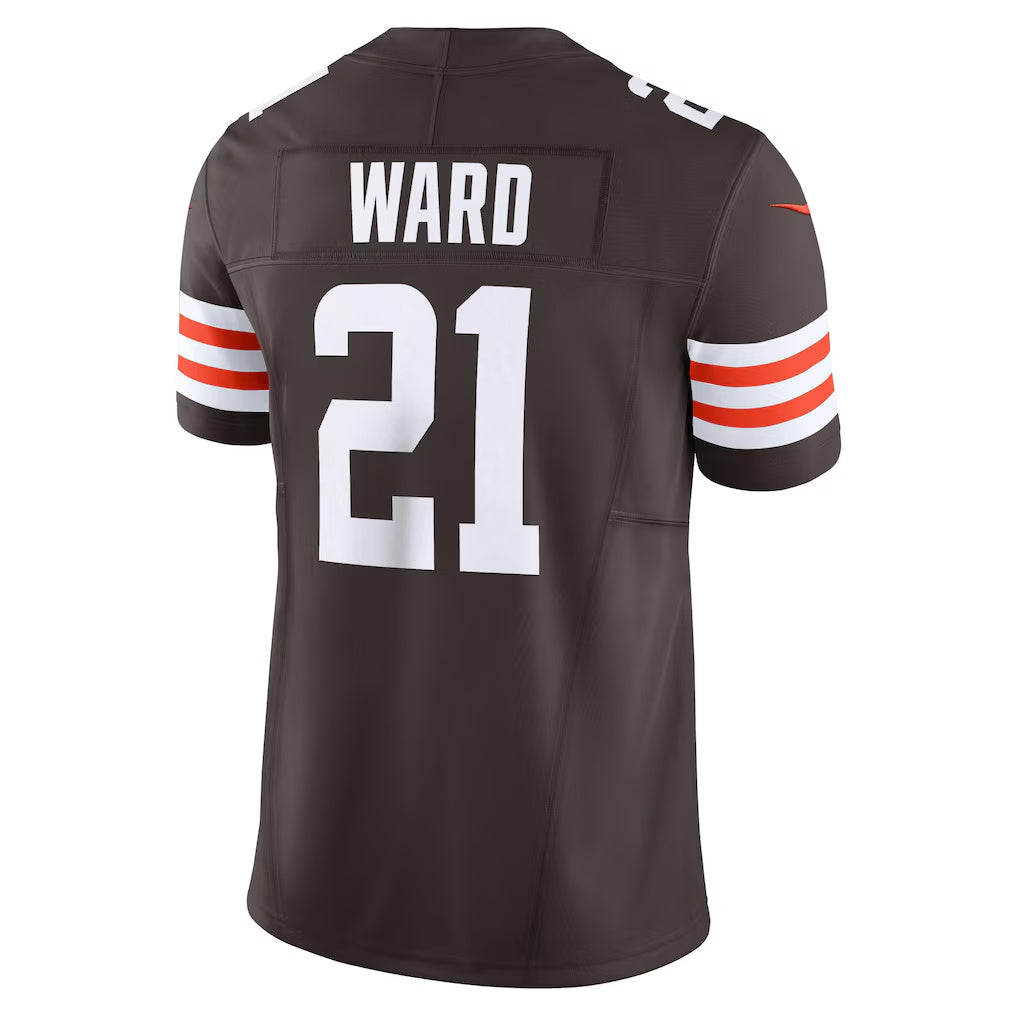 Odoa C.Browns #21 Denzel Ward Brown Vapor F.U.S.E. Limited Stitched Jerseys