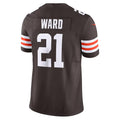 Odoa C.Browns #21 Denzel Ward Brown Vapor F.U.S.E. Limited Stitched Jerseys