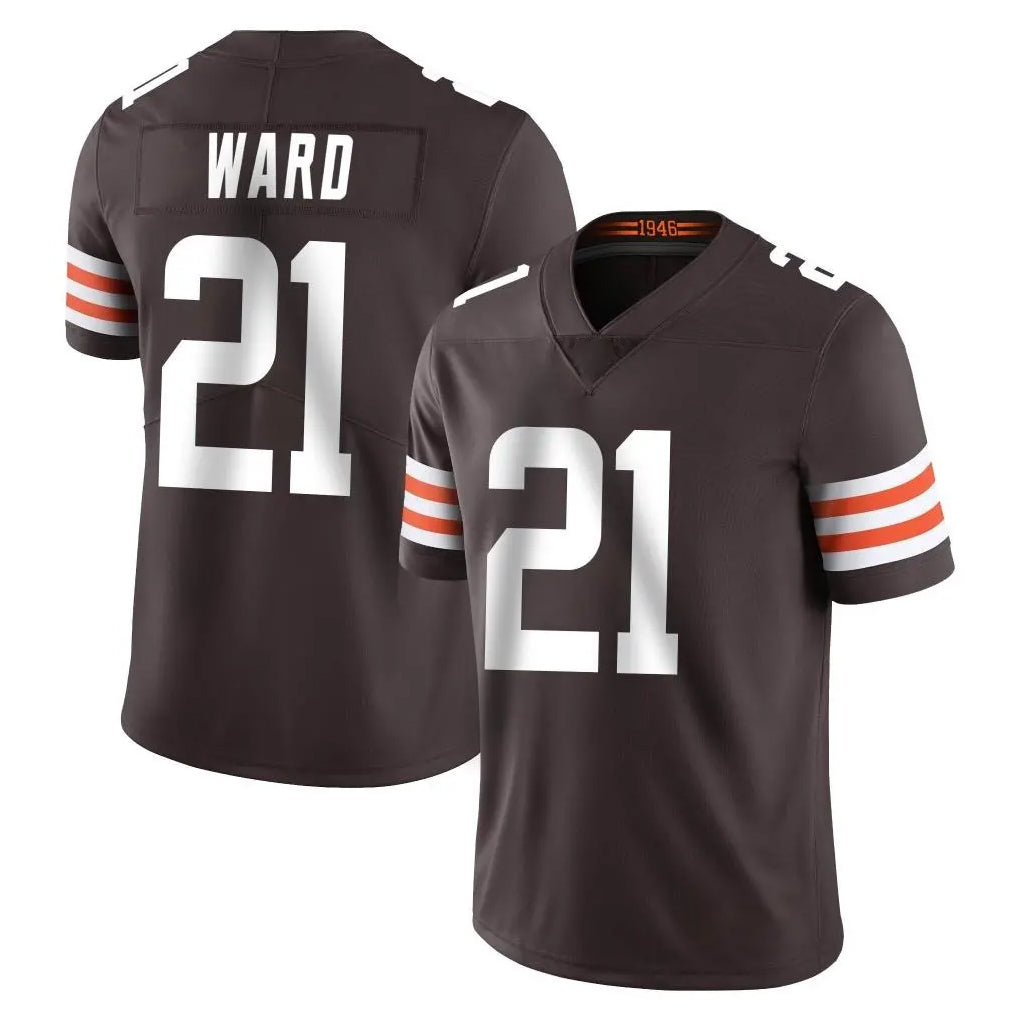 Odoa C.Browns #21 Denzel Ward Player Brown Color Vapor Untouchable Limited Home Game Stitched Jerseys