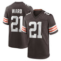 Odoa C.Browns #21 Denzel Ward Player Brown Home Game Football Jerseys