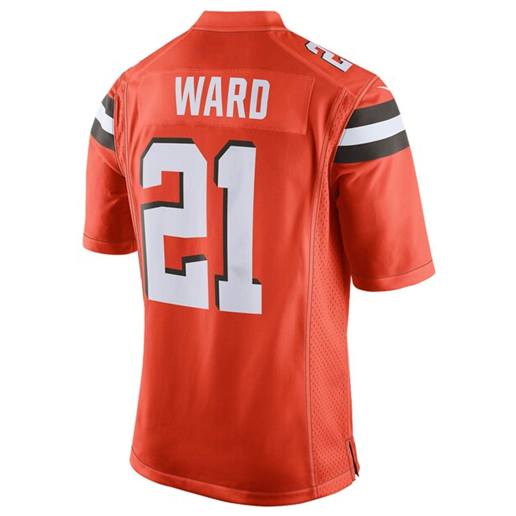Odoa C.Browns #21 Denzel Ward Player Orange Vapor Limited Football Jerseys