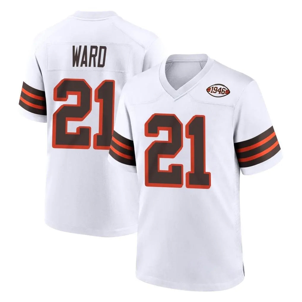 Odoa C.Browns #21 Denzel Ward Player White Alternate Home Game Stitched Jerseys