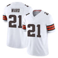Odoa C.Browns #21 Denzel Ward Player White Vapor F.U.S.E. Limited Home Game Stitched Jerseys