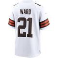 Odoa C.Browns #21 Denzel Ward White Game Stitched Jerseys