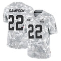 Odoa C.Browns #22 Dylan Sampson Player Arctic Camo Salute to Service Limited Home Game Stitched Jerseys