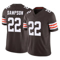 Odoa C.Browns #22 Dylan Sampson Player Brown Vapor F.U.S.E. Limited Home Game Stitched Jerseys