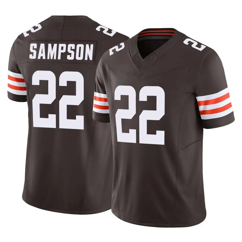 Odoa C.Browns #22 Dylan Sampson Player Brown Vapor F.U.S.E. Limited Home Game Stitched Jerseys
