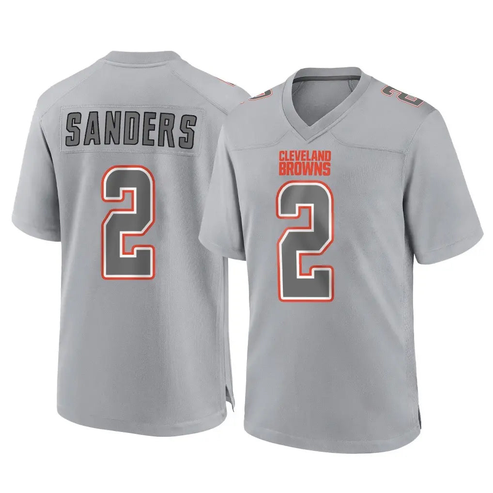 Odoa C.Browns #2 Shedeur Sanders Player Gray Atmosphere Fashion Game Stitched Jerseys