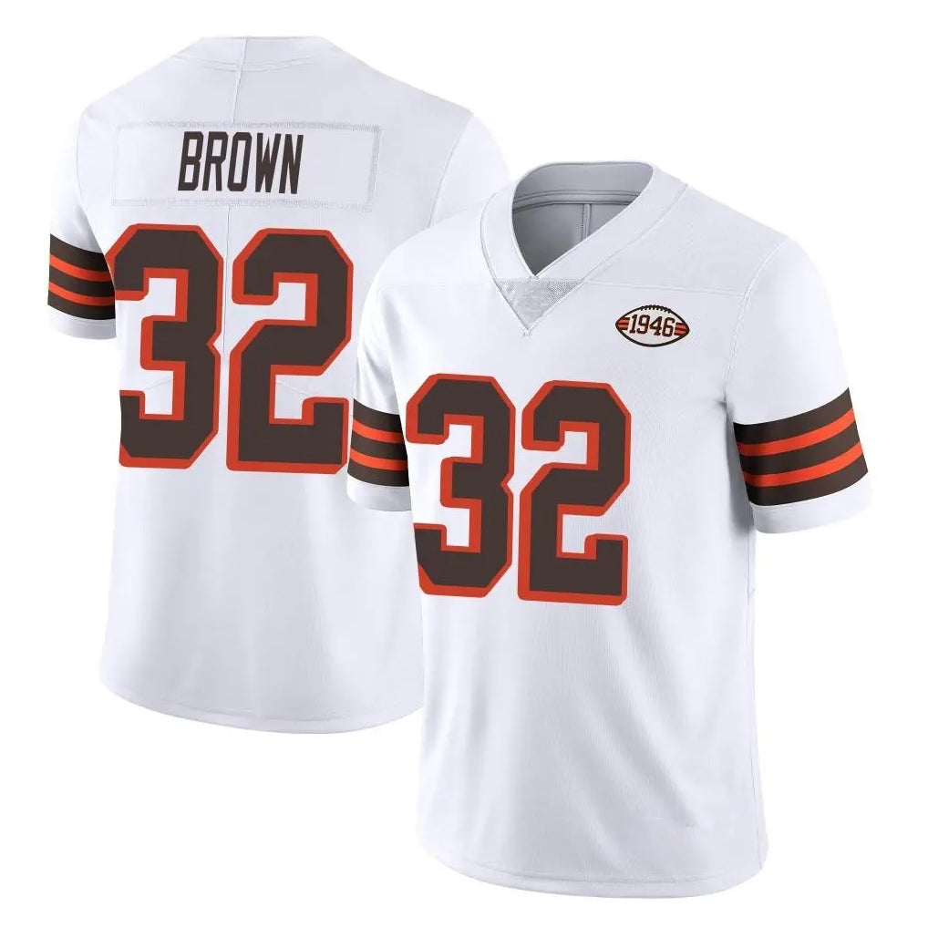 Odoa C.Browns #32 Jim Brown Player White Limited  Vapor 1946 Collection Alternate Game Stitched Jerseys