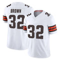Odoa C.Browns #32 Jim Brown Player White Vapor F.U.S.E. Limited Home Game Stitched Jerseys