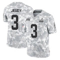 Odoa C.Browns #3 Jerry Jeudy Player Arctic Camo Salute to Service Limited Home Game Stitched Jerseys