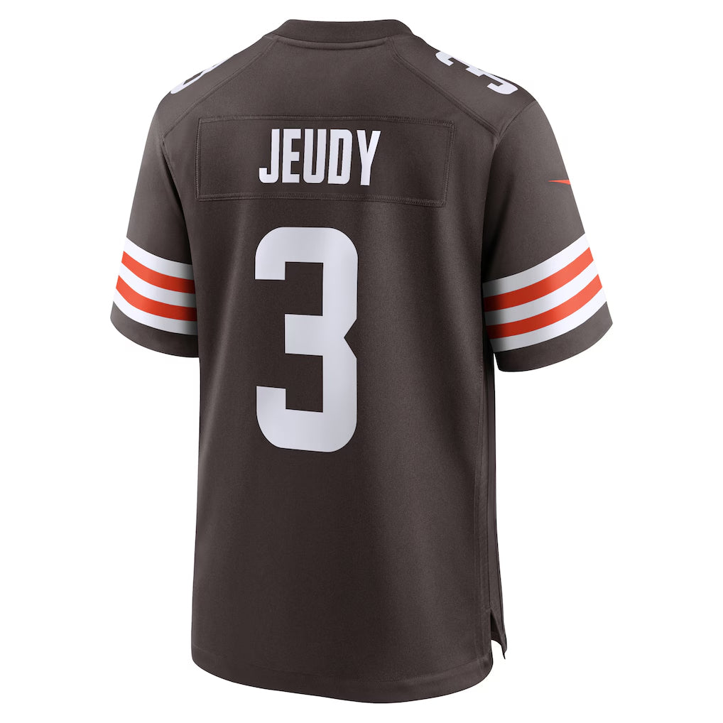 OdoaC.Browns #3 Jerry Jeudy Player Brown Home Game Stitched Jerseys