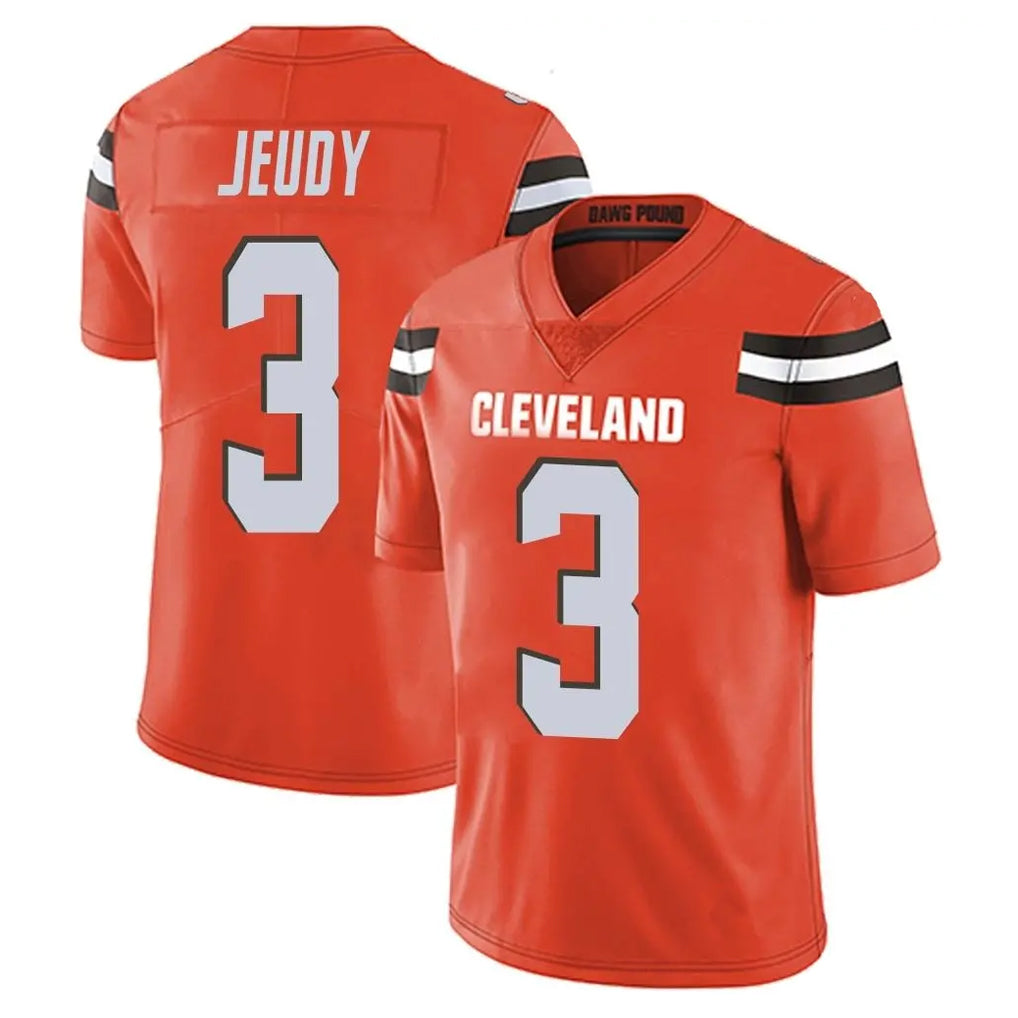 Odoa C.Browns #3 Jerry Jeudy Player Orange Alternate Vapor Untouchable Limited Home Game Stitched Jerseys