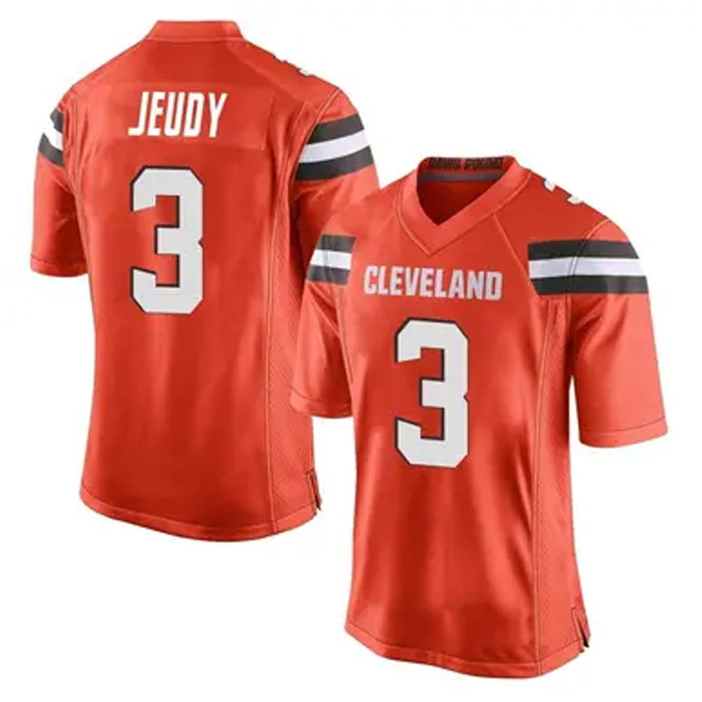 OdoaC.Browns #3 Jerry Jeudy Player Orange Game Stitched Jerseys