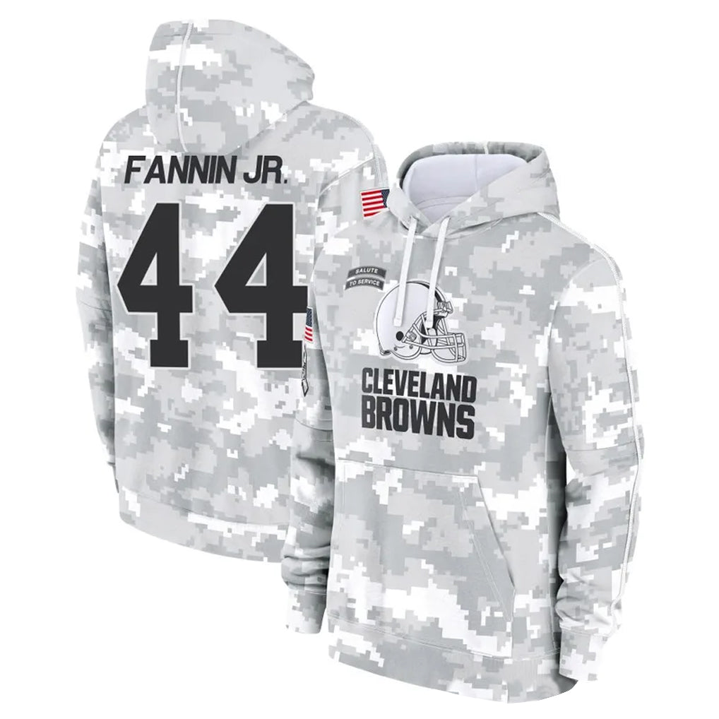 Odoa C.Browns #44 Harold Fannin Jr. Player Arctic Camo Salute to Service Hoodies Limited Game Stitched Jerseys