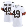 Odoa C.Browns #49 Carson Schwesinger Player White Home Game Stitched Jerseys