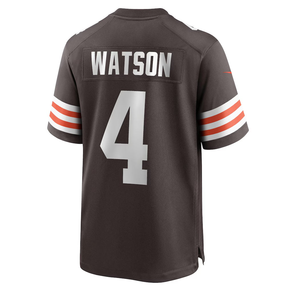 Odoa C.Browns #4 Deshaun Watson Brown Game Stitched Jerseys
