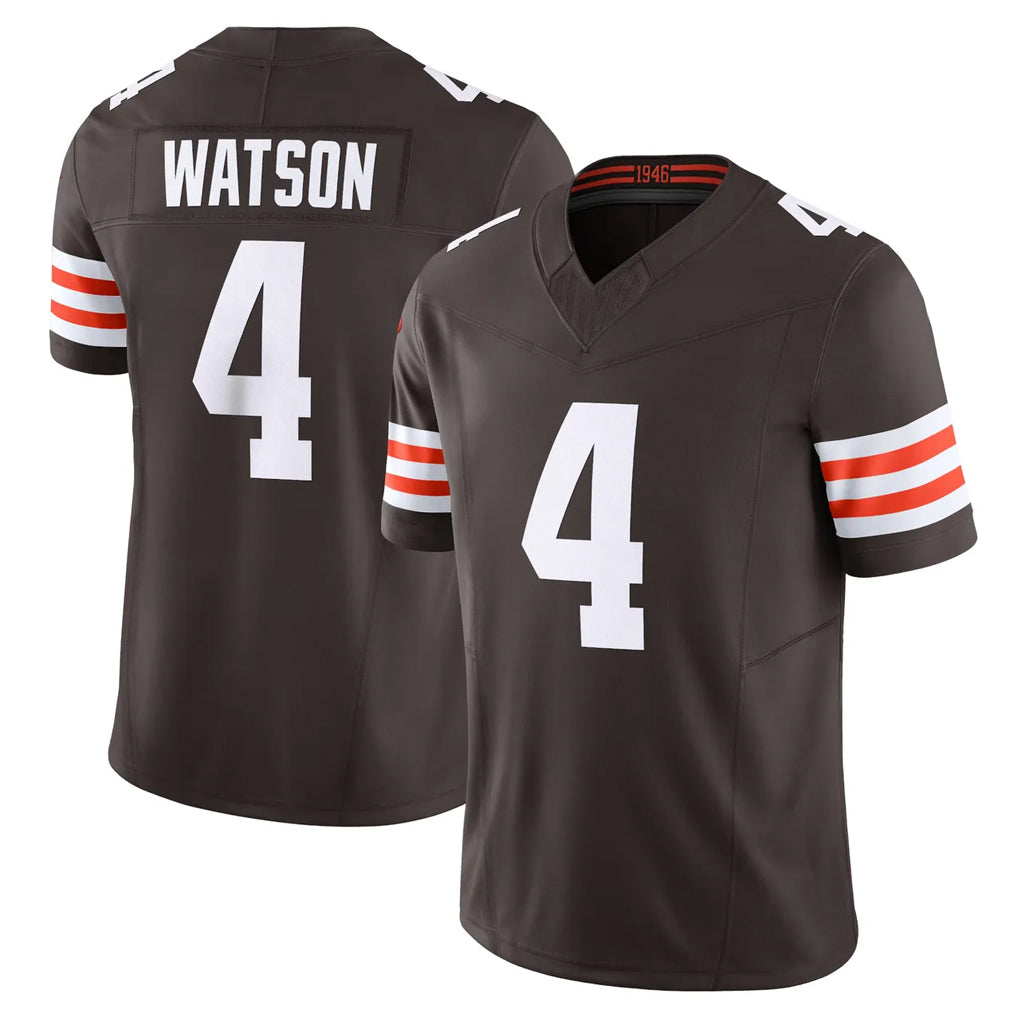 Odoa C.Browns #4 Deshaun Watson Player Brown Vapor F.U.S.E. Limited Home Game Stitched Jerseys