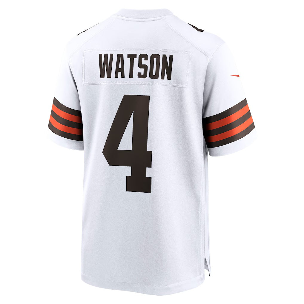 Odoa C.Browns #4 Deshaun Watson White Game Stitched Jerseys